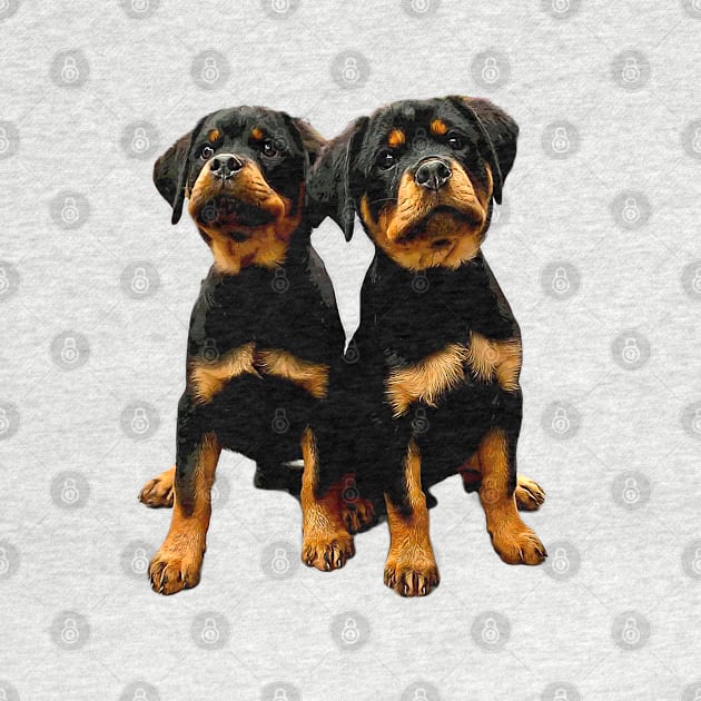 Rottweiler Cute Puppy Dogs by ElegantCat